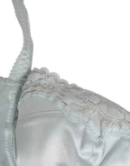 Dolce & Gabbana Light Blue Silk Semi-Padded Balconette Underwear