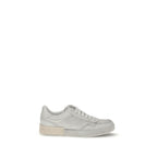 Dolce & Gabbana White Calf Leather Bos Taurus Low Top Sneakers