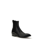 Tom Ford Black Calf Leather Bos Taurus Chelsea Boots