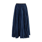 Sara Roka Crinkle-effect design pleated midi Skirt