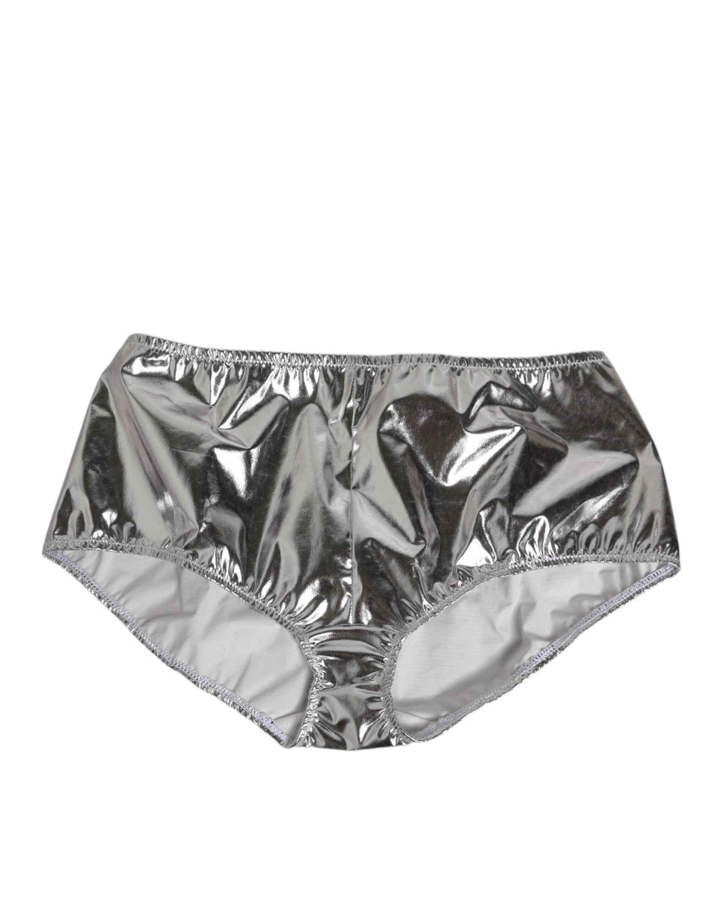 Dolce & Gabbana Silver Metallic High Waist Bikini Bottom Women  Underwear