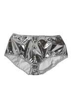 Dolce & Gabbana Silver Metallic High Waist Bikini Bottom Women  Underwear