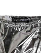 Dolce & Gabbana Silver Metallic High Waist Bikini Bottom Women  Underwear