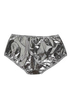 Dolce & Gabbana Silver Metallic High Waist Bikini Bottom Women  Underwear
