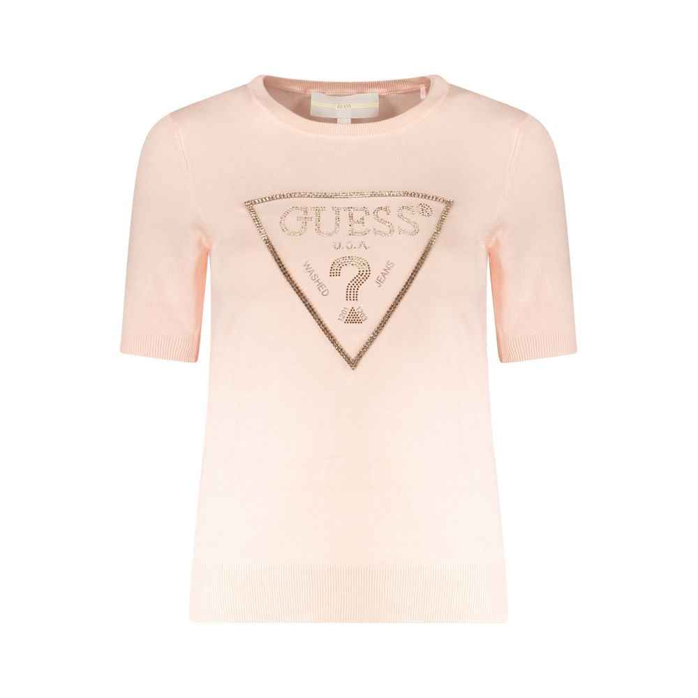 Guess Jeans Pink Viscose Sweater