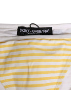 Dolce & Gabbana White Yellow Stripe Tie Side Logo Underwear