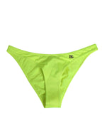 Dolce & Gabbana Neon Green DG Logo Swim Briefs Women Underwear