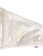 Dolce & Gabbana White Silk Satin Balconnet Lingerie Bra Underwear