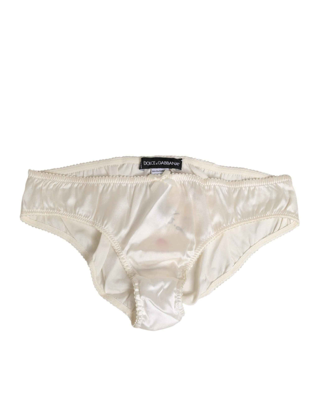 Dolce & Gabbana White Silk Satin Lingerie Panty  Underwear