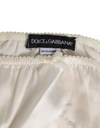 Dolce & Gabbana White Silk Satin Lingerie Panty  Underwear