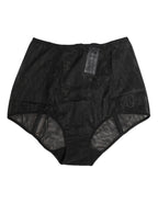 Dolce & Gabbana Black High Waist Mesh Sheer Shapewear Underwear