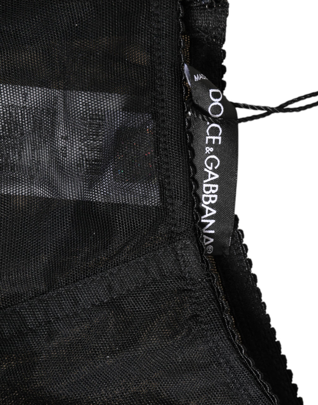 Dolce & Gabbana Black High Waist Mesh Sheer Shapewear Underwear