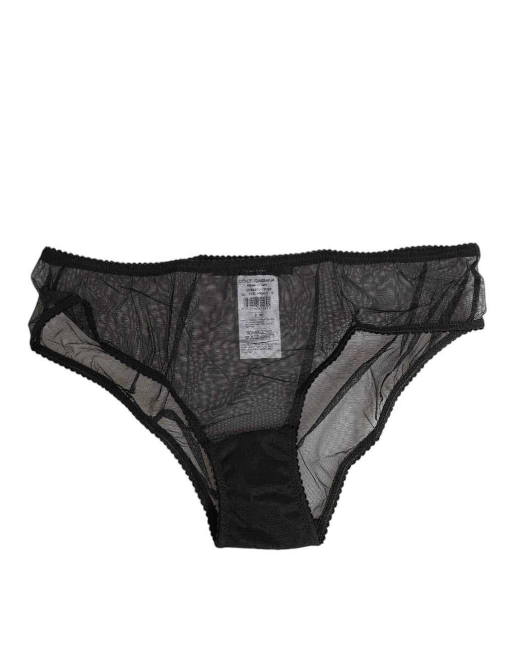 Dolce & Gabbana Black Sheer Mesh Lace Bikini Briefs Underwear