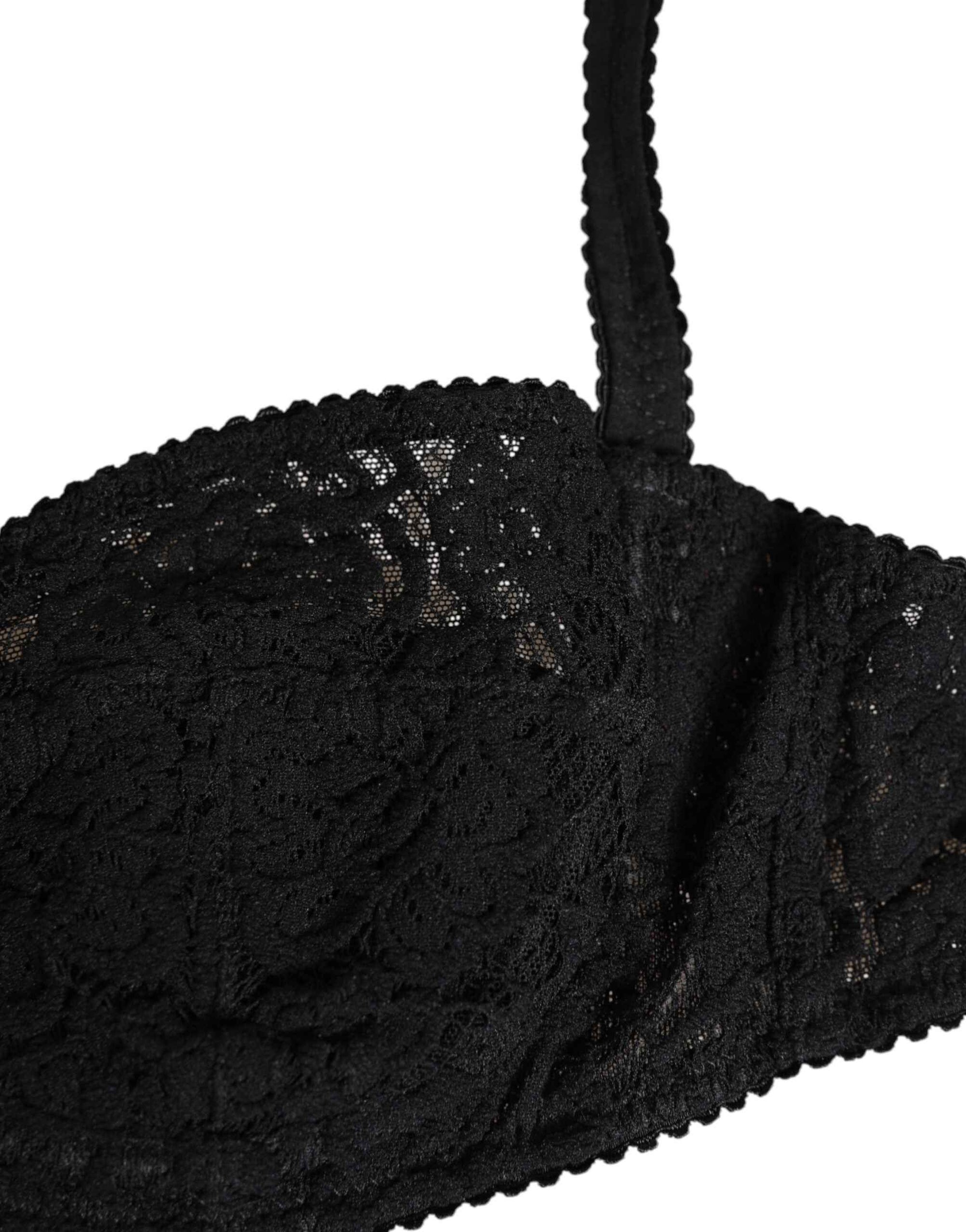 Dolce & Gabbana Black Lace Underwire Bra Lingerie Underwear