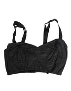 Dolce & Gabbana Black Stretch Nylon Bustier Bra Underwear
