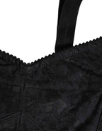 Dolce & Gabbana Black Stretch Nylon Bustier Bra Underwear
