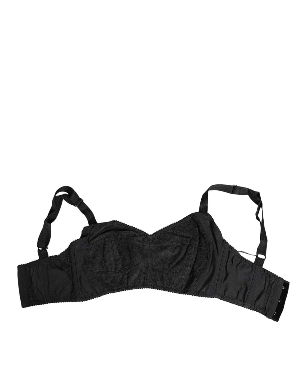 Dolce & Gabbana Black Stretch Nylon Bustier Bra Underwear