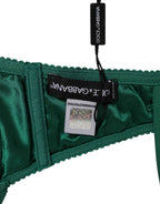 Dolce & Gabbana Green Satin Semi-Padded Underwire Musk Underwear