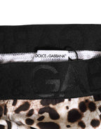 Dolce & Gabbana Leopard Print Black Waistband Cotton Underwear