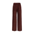 Brunello Cucinelli Bordeaux Cotton Casual Pants