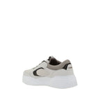 Fendi White Calf Leather Bos Taurus Low Top Sneakers