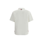 Thom Browne White Cotton Polo Shirt