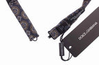 Dolce & Gabbana Blue Silk Baroque Fantasi Tied Bow Tie Papillon