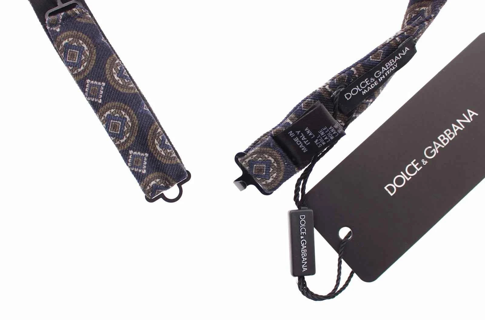 Dolce & Gabbana Blue Silk Baroque Fantasi Tied Bow Tie Papillon