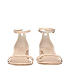 Stuart Weitzman Beige Leather Flat Sandals