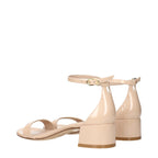 Stuart Weitzman Beige Leather Flat Sandals