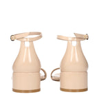 Stuart Weitzman Beige Leather Flat Sandals