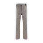 Ferragamo Gray Fleece Wool Casual Pants