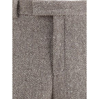 Ferragamo Gray Fleece Wool Casual Pants