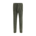 Cruna Green Cotton Casual Pants
