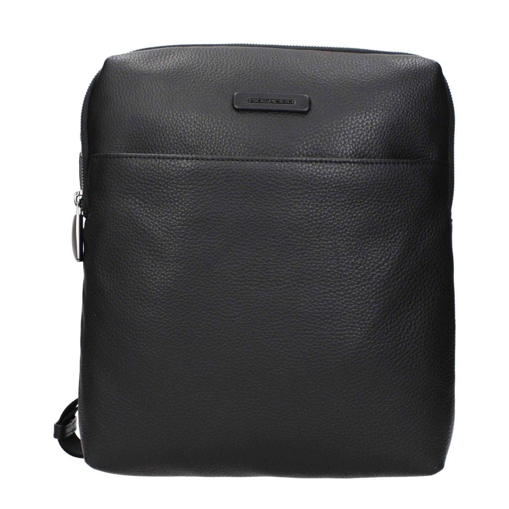 Piquadro Black Leather Crossbody Bag