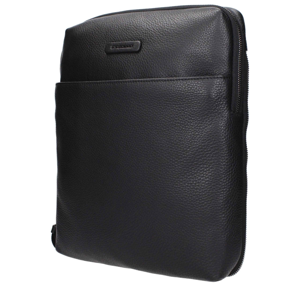 Piquadro Black Leather Crossbody Bag