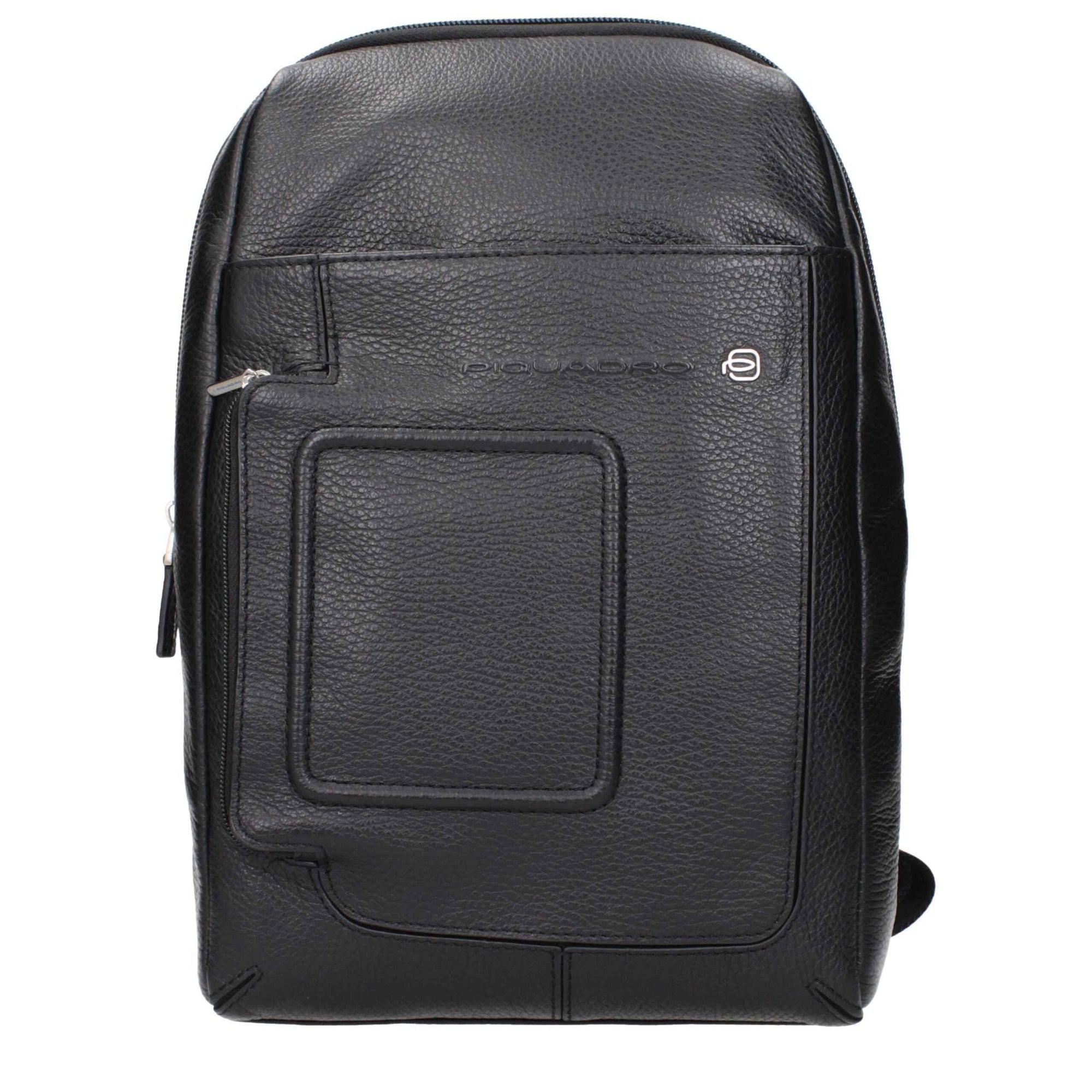Piquadro Black Leather Crossbody Bag
