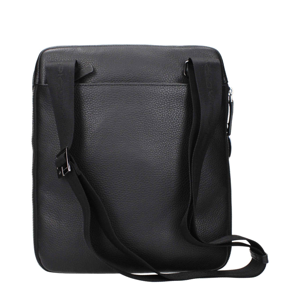 Piquadro Black Leather Crossbody Bag
