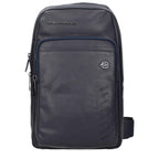 Piquadro Blue Leather Crossbody Bag