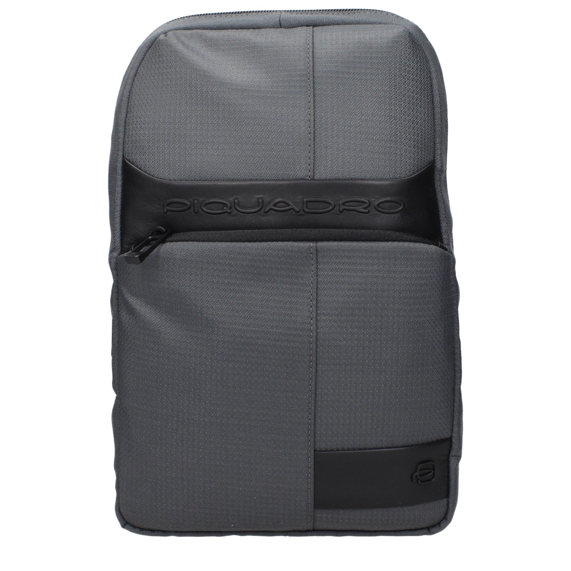 Piquadro Gray Fabric Crossbody Bag