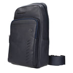 Piquadro Blue Leather Crossbody Bag