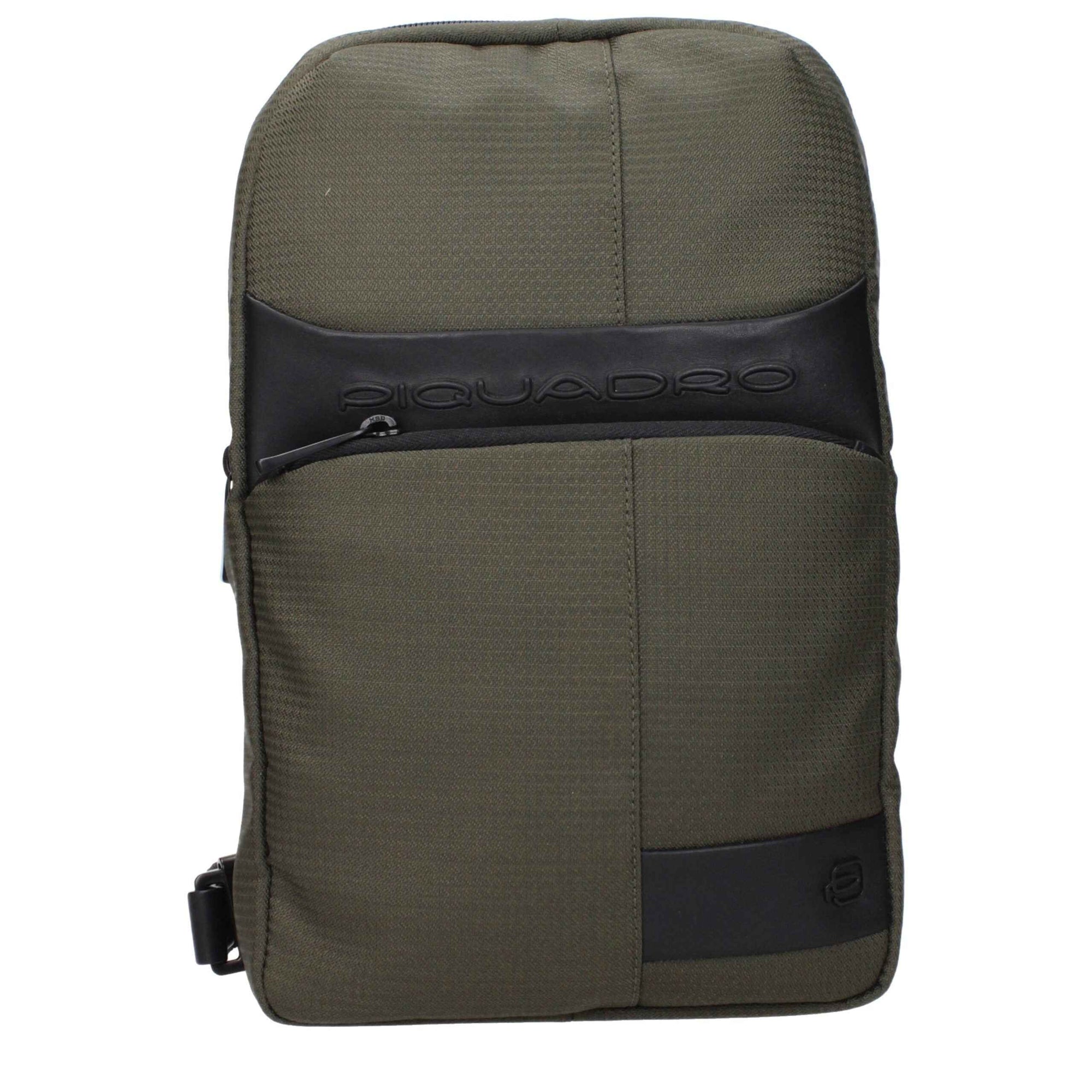 Piquadro Green Fabric Crossbody Bag