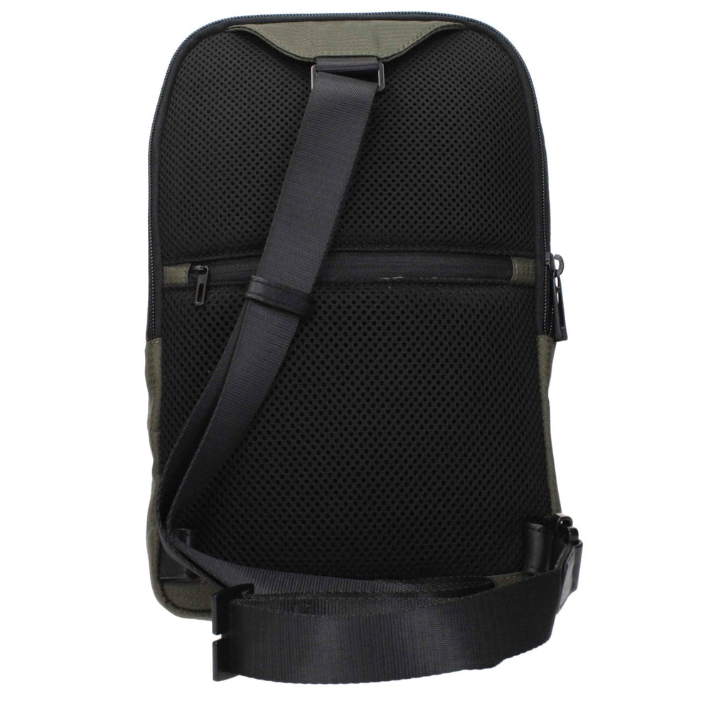 Piquadro Green Fabric Crossbody Bag