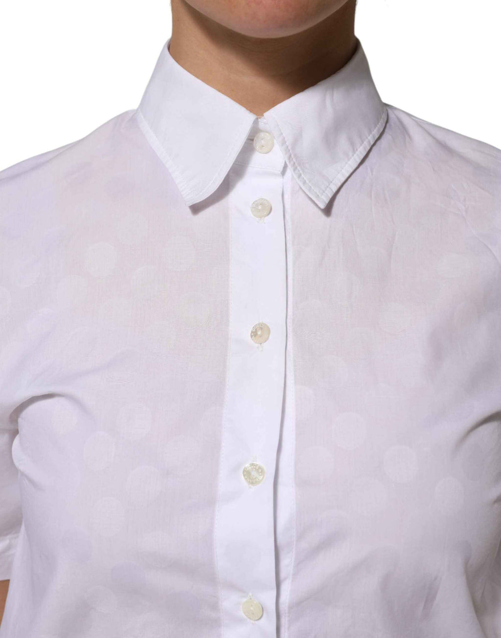 Dolce & Gabbana White Collared Short Sleeve Polo Shirt Top