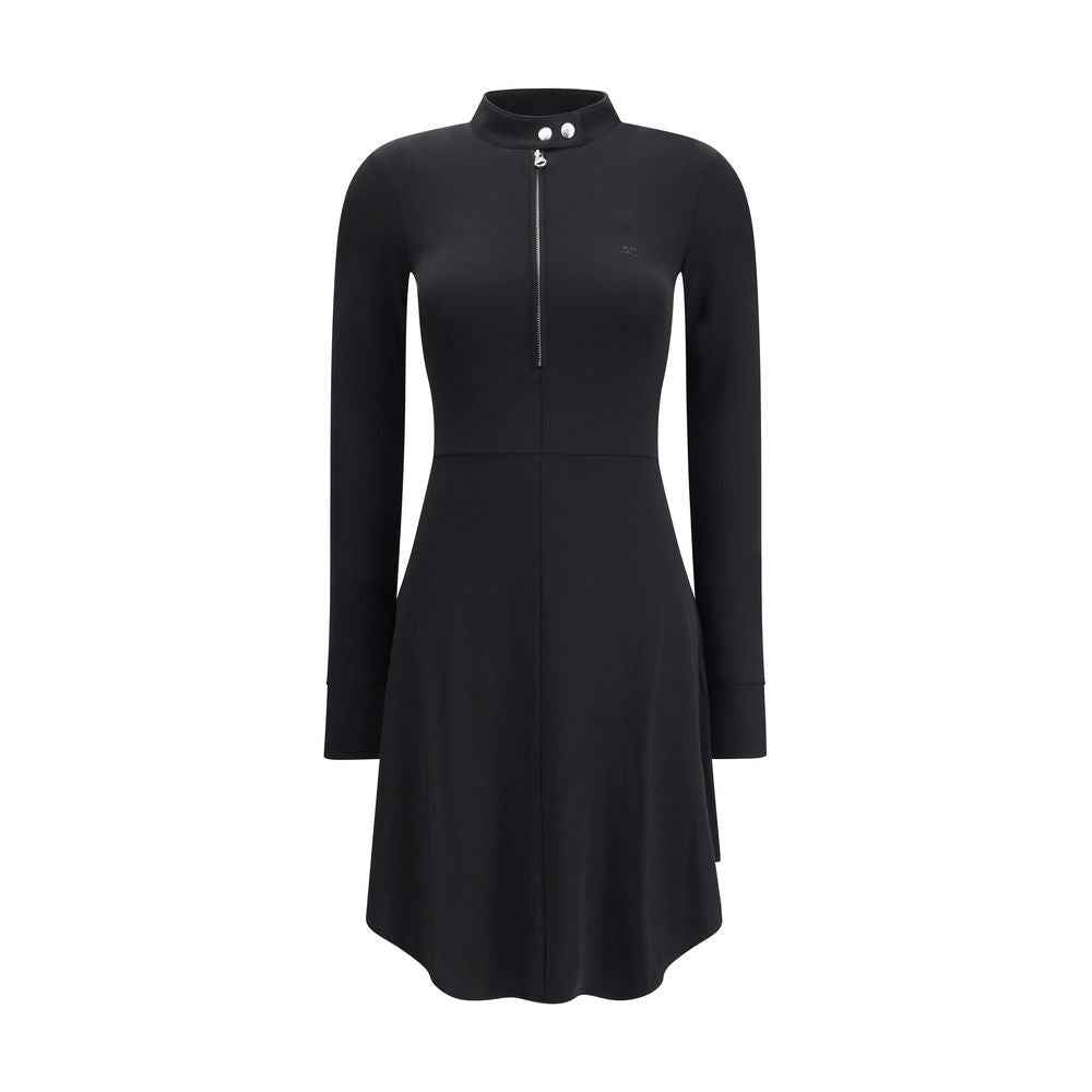 Courrèges BIKER CREPE JERSEY ZIPPED DRESS