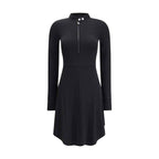 Courrèges BIKER CREPE JERSEY ZIPPED DRESS