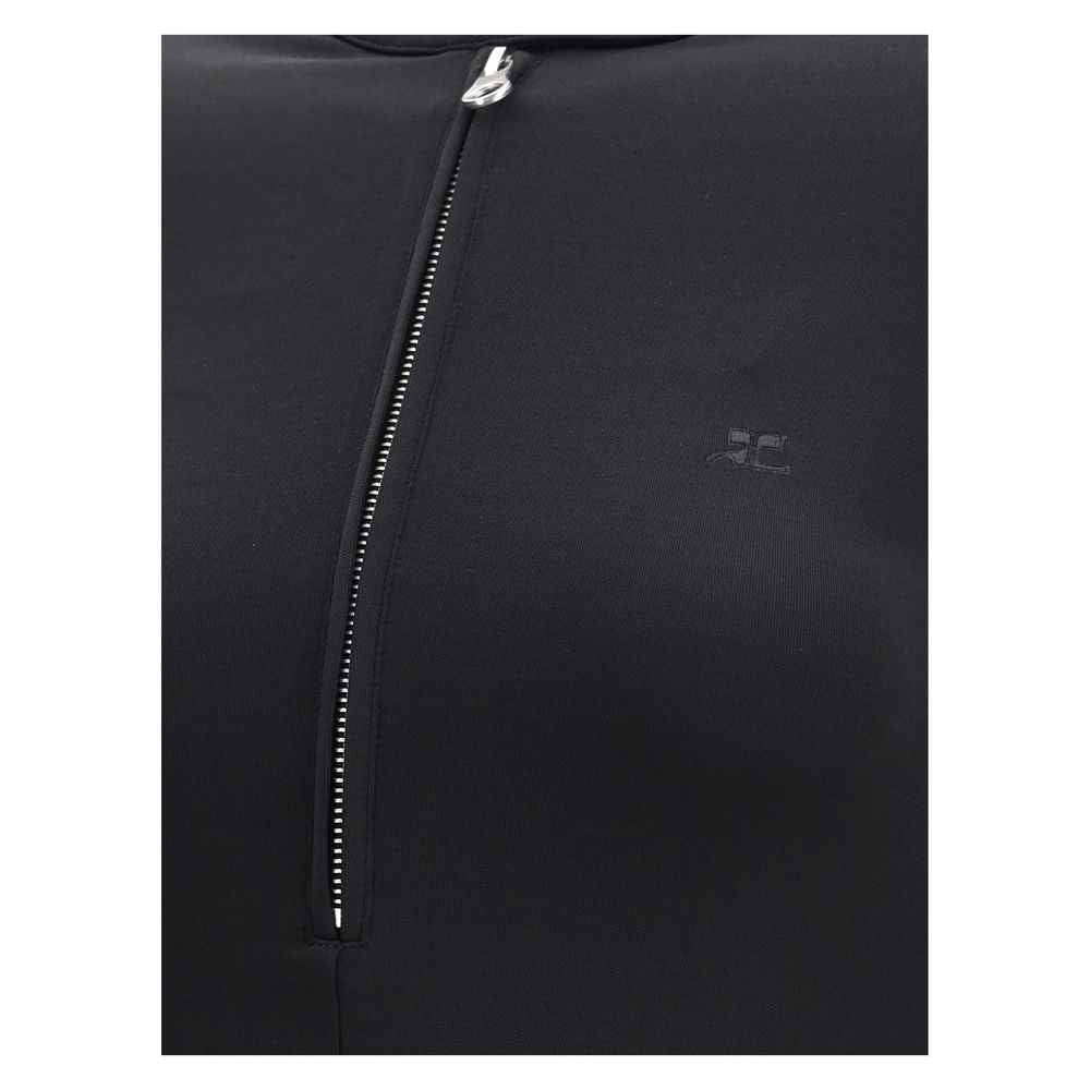 Courrèges BIKER CREPE JERSEY ZIPPED DRESS