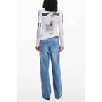Desigual White Viscose Women T-Shirt
