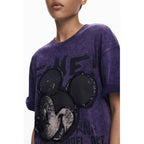 Desigual Purple Cotton Women T-Shirt