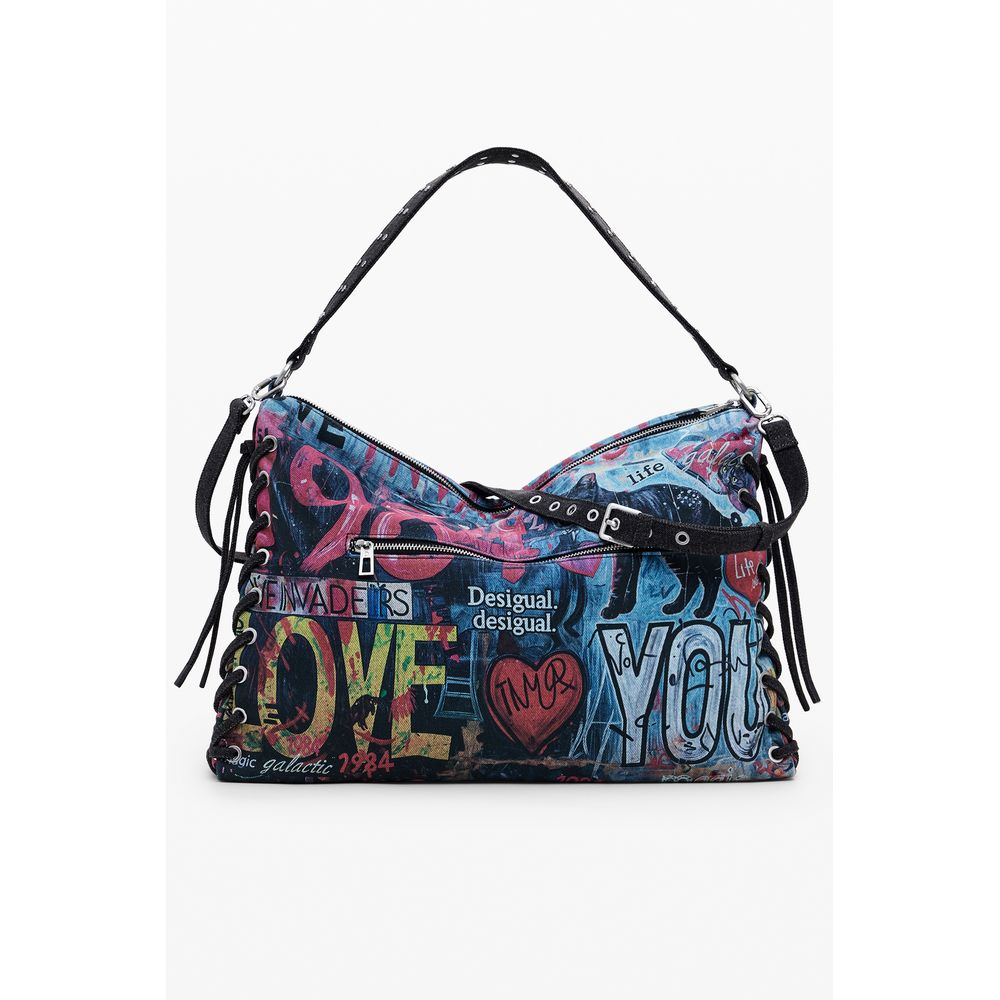 Desigual Blue Cotton Women Handbag
